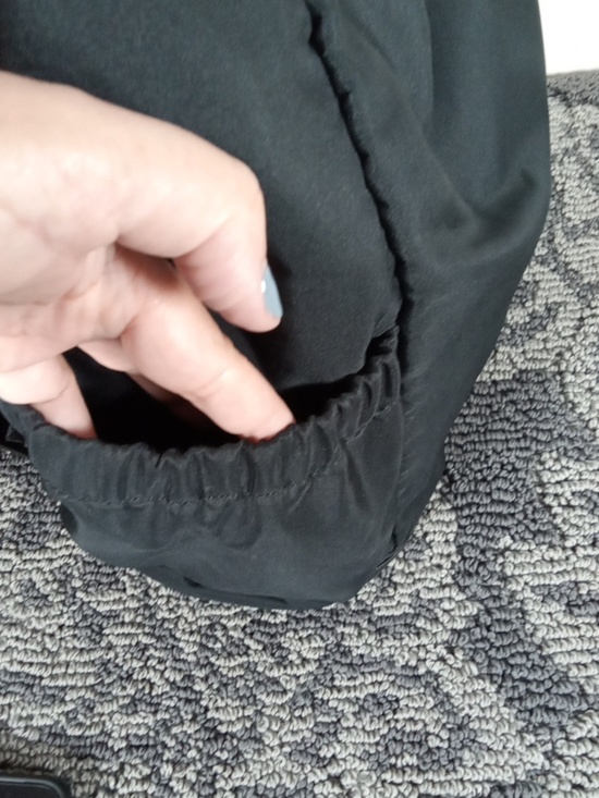 Beyond Yoga Black Drawstring Backpack with Front Zip Pocket Yoga Gym Sporty main image 7